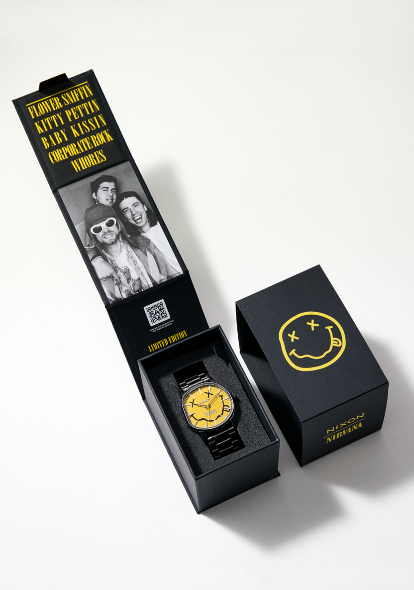 Nixon Nirvana Sentry Wobble - Yellow Nirvana Smiley - Sun Diego Boardshop