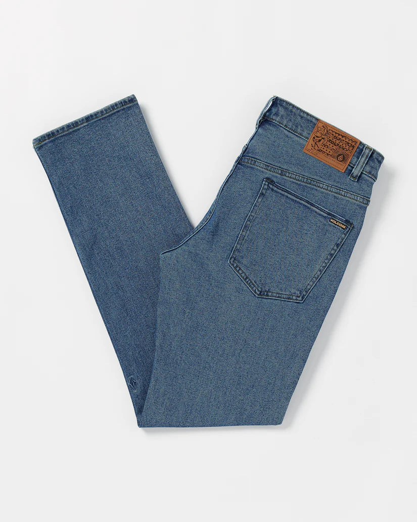 Volcom SOLVER MODERN FIT JEANS - WASHED BLUE - Sun Diego Boardshop