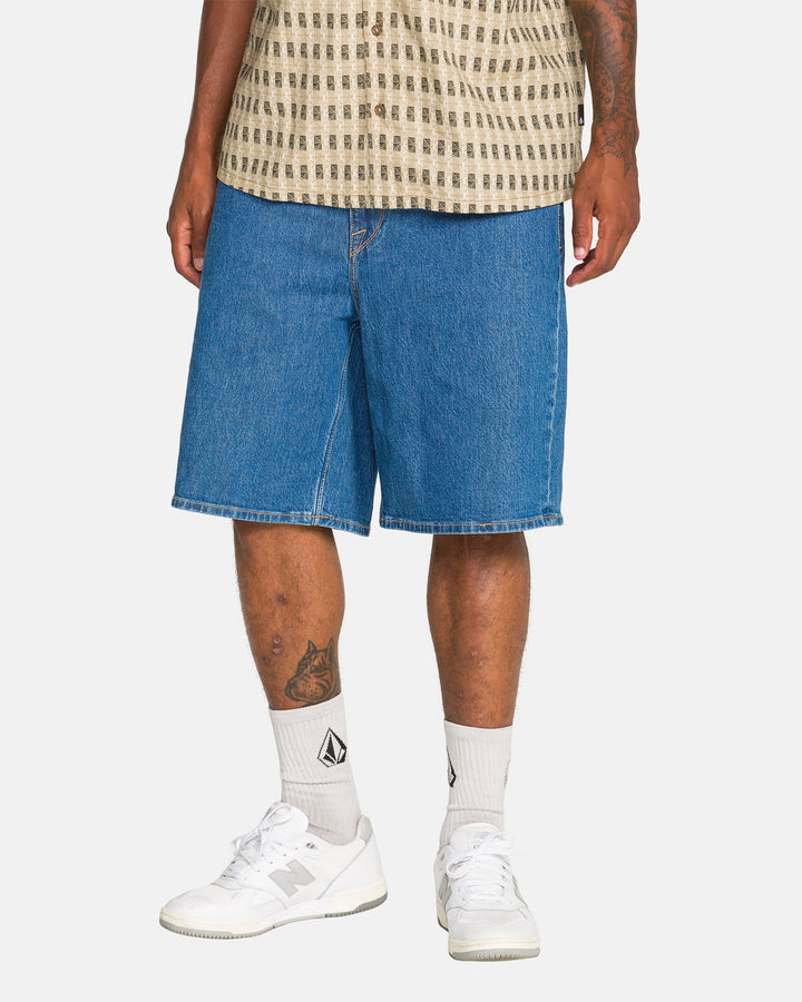 Volcom Men's Billow Denim Shorts - Bold Blue