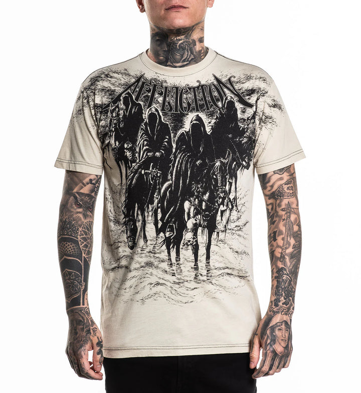 Affliction Men's Black Night Tee - Sand