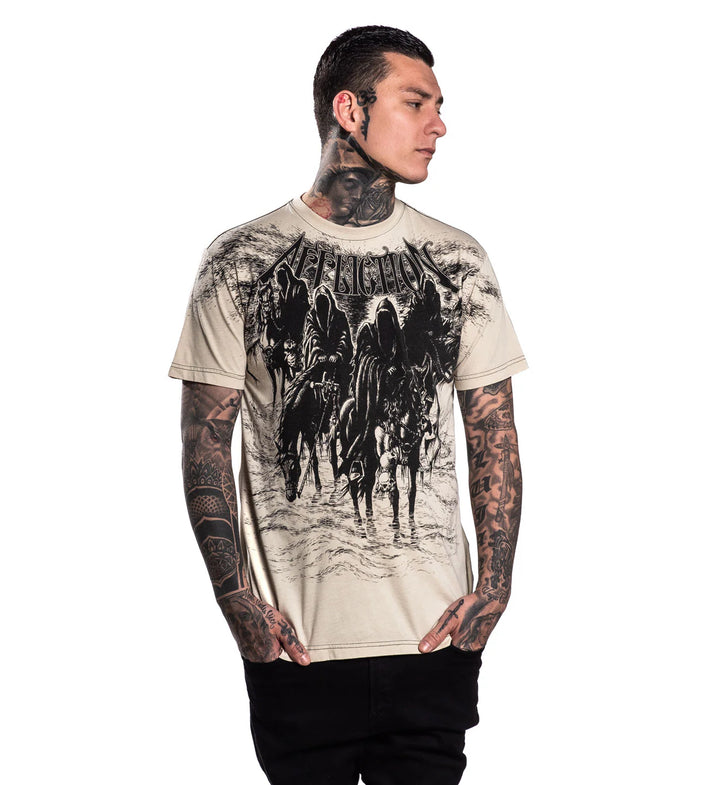 Affliction Men's Black Night Tee - Sand