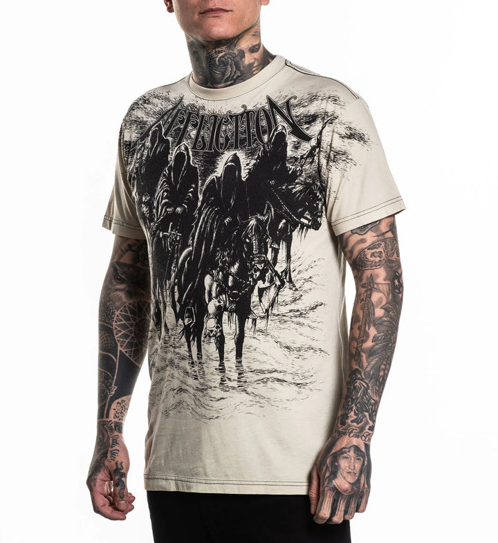 Affliction Men's Black Night Tee - Sand