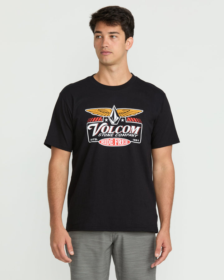 Volcom Revel Short Sleeve Tee - Black - Sun Diego Boardshop