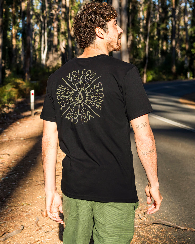 Volcom Spiraling Short Sleeve Tee - BLACK - Sun Diego Boardshop