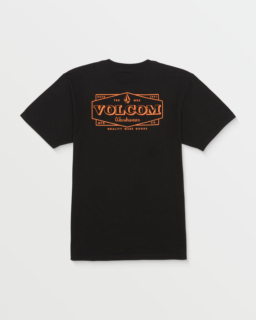 Volcom Workwear Union Short Sleeve Tee - BLACK - Sun Diego Boardshop