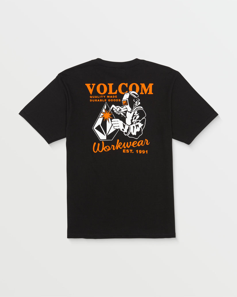 Volcom Workwear Welder Short Sleeve Tee - BLACK - Sun Diego Boardshop