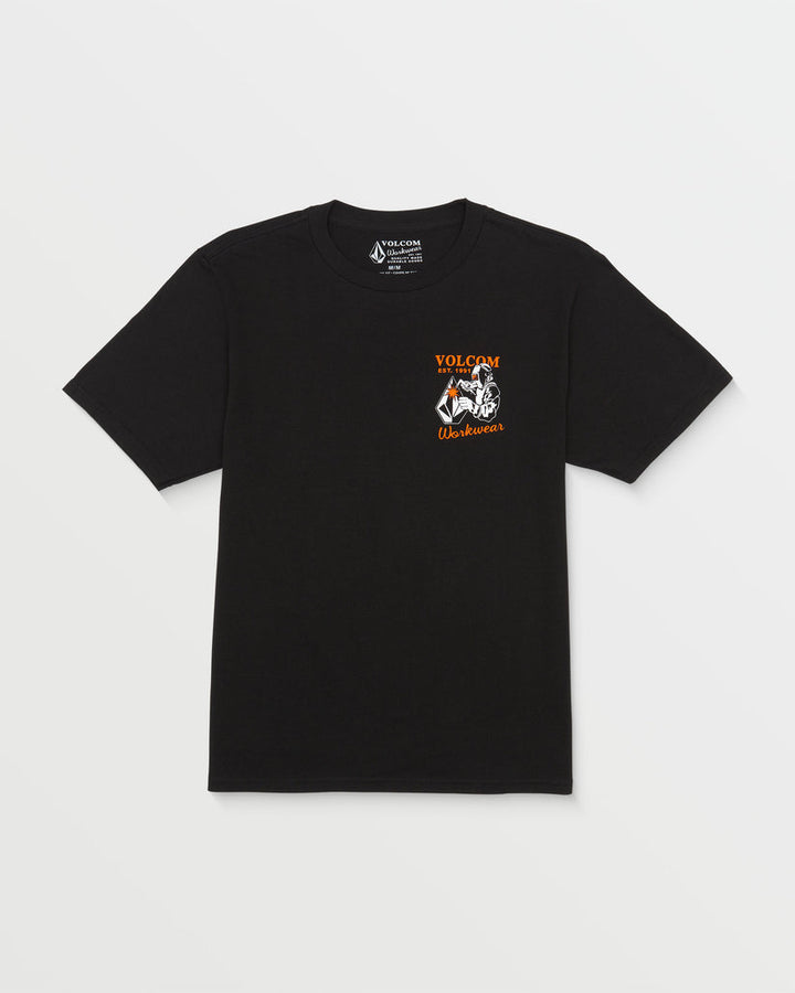 Volcom Workwear Welder Short Sleeve Tee - BLACK - Sun Diego Boardshop