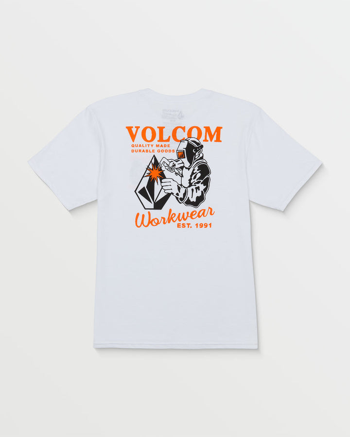 Volcom Workwear Welder Short Sleeve Tee - WHITE - Sun Diego Boardshop