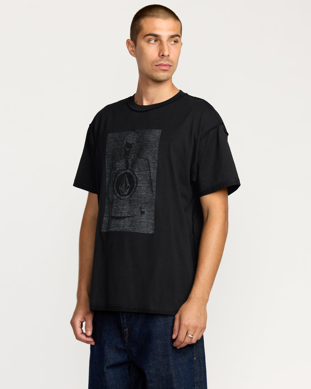 Volcom Men'S Povj Short Sleeve Tee - Black - Sun Diego Boardshop