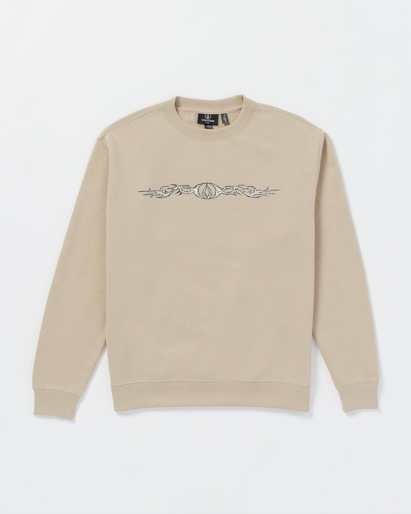 Volcom Watanite Crew Sweatshirt - LIGHT KHAKI - Sun Diego Boardshop