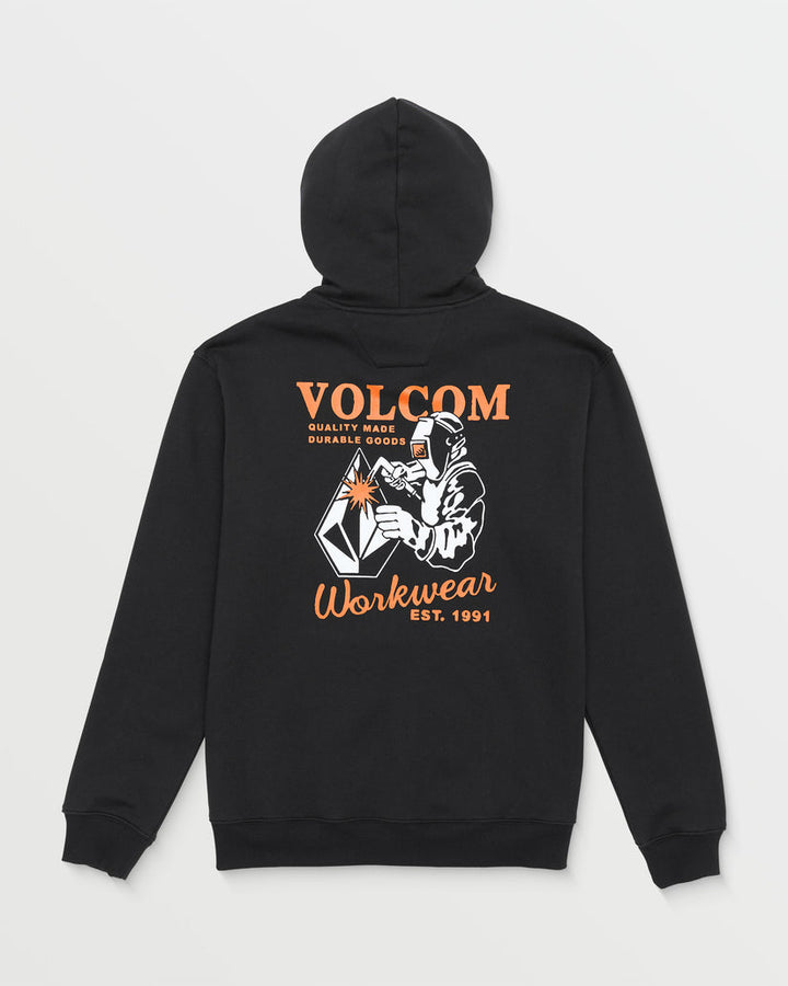 Volcom Welder Zip Hooded Hoodie - BLACK - Sun Diego Boardshop