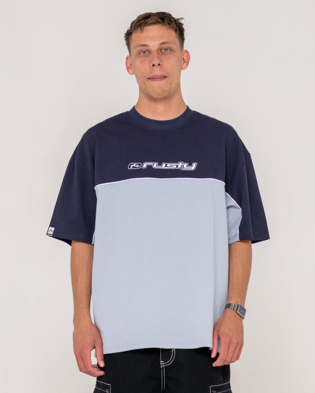 Rusty Infinity 2.0 Short Sleeve Tee - Smokey Blue - Sun Diego Boardshop