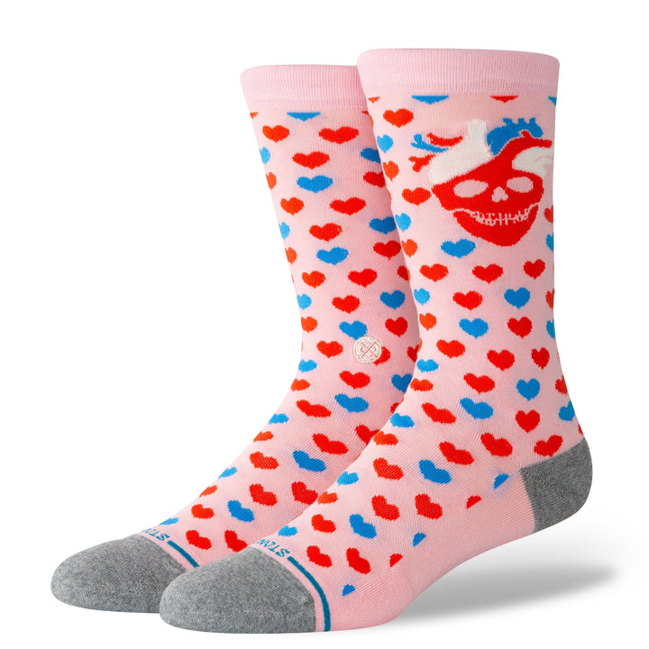 Stance Strange Love X Stance Cotton Crew Socks - PINK - Sun Diego Boardshop