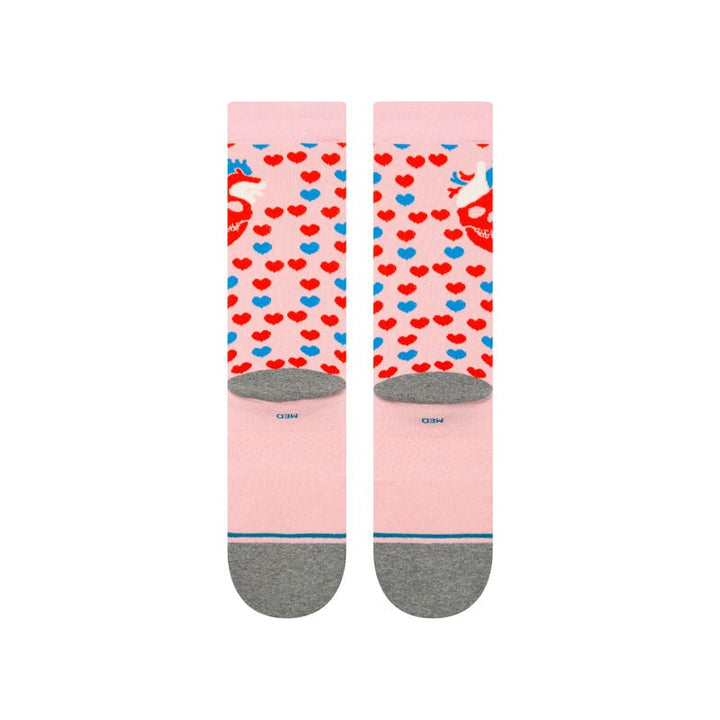 Stance Strange Love X Stance Cotton Crew Socks - PINK - Sun Diego Boardshop