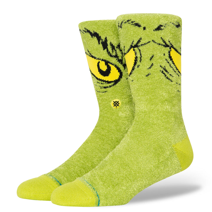 Stance The Grinch X Stance Da Da Dagrinch Cozy Poly Crew Socks - GREEN - Sun Diego Boardshop