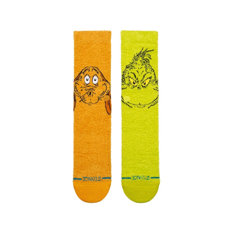 Stance The Grinch X Stance Fuzzy Crew Socks - Green - Sun Diego Boardshop