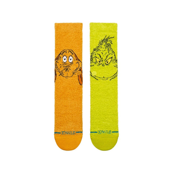 Stance The Grinch X Stance Fuzzy Crew Socks - Green - Sun Diego Boardshop