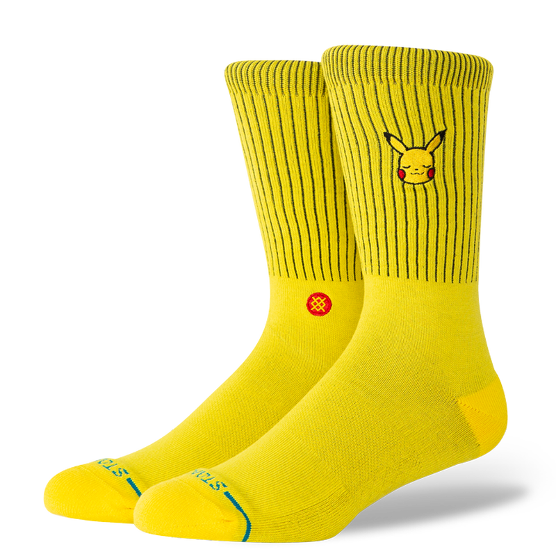 Stance Pikachu Crew Socks - Yellow - Sun Diego Boardshop