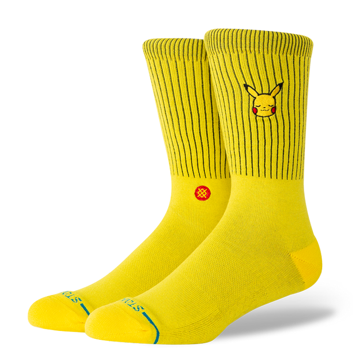 Stance Pikachu Crew Socks - Yellow - Sun Diego Boardshop