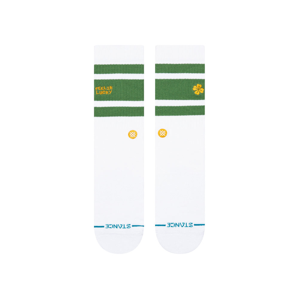 Stance Cotton Crew Feelin Lucky Medium Cushion Socks - GREEN - Sun Diego Boardshop
