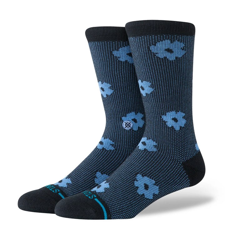 Stance Digital Daisy Crew Socks - Black - Sun Diego Boardshop