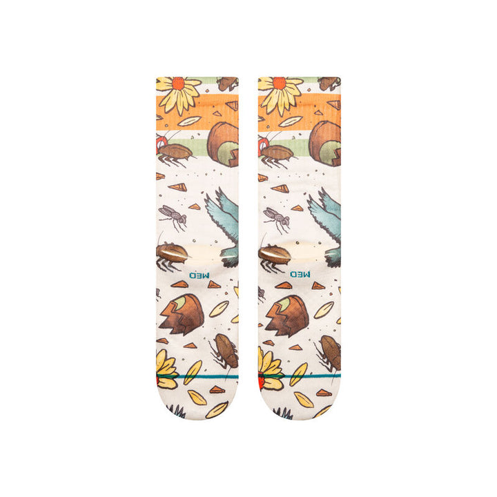 Stance TODD FRANCIS X TRASHED POLY CREW SOCKS - OFF WHITE - Sun Diego Boardshop