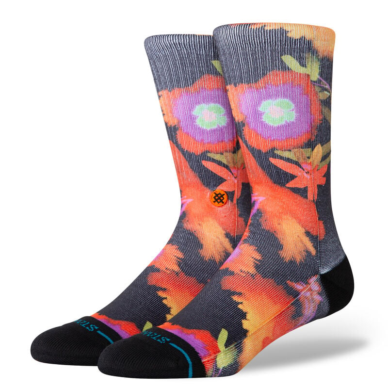 Stance POLY BLEND CREW SOCKS - WATERED BLACK - Sun Diego Boardshop