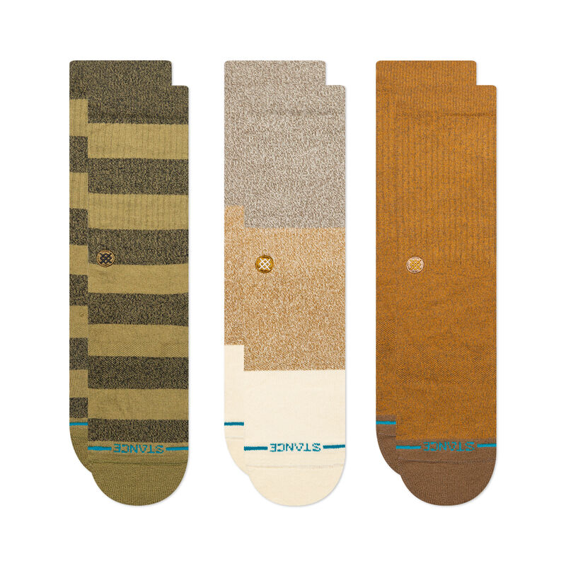 Stance Butter Blend Cubical Crew Socks 3 Pack - CHIVE - Sun Diego Boardshop