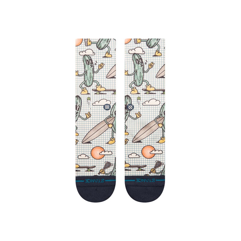 Stance Feeling Pickled Poly Blend Crew Socks - CREAM - Sun Diego Boardshop