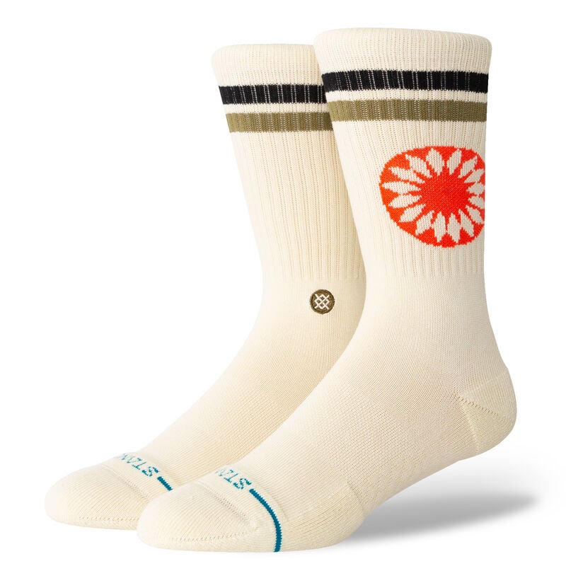 Stance Sun Dial Cotton Crew Socks - CREAM - Sun Diego Boardshop