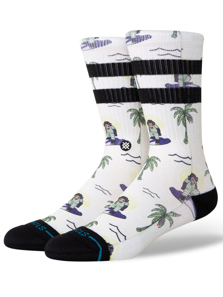 Stance Surfin Monkey Socks - WHITE - Sun Diego Boardshop