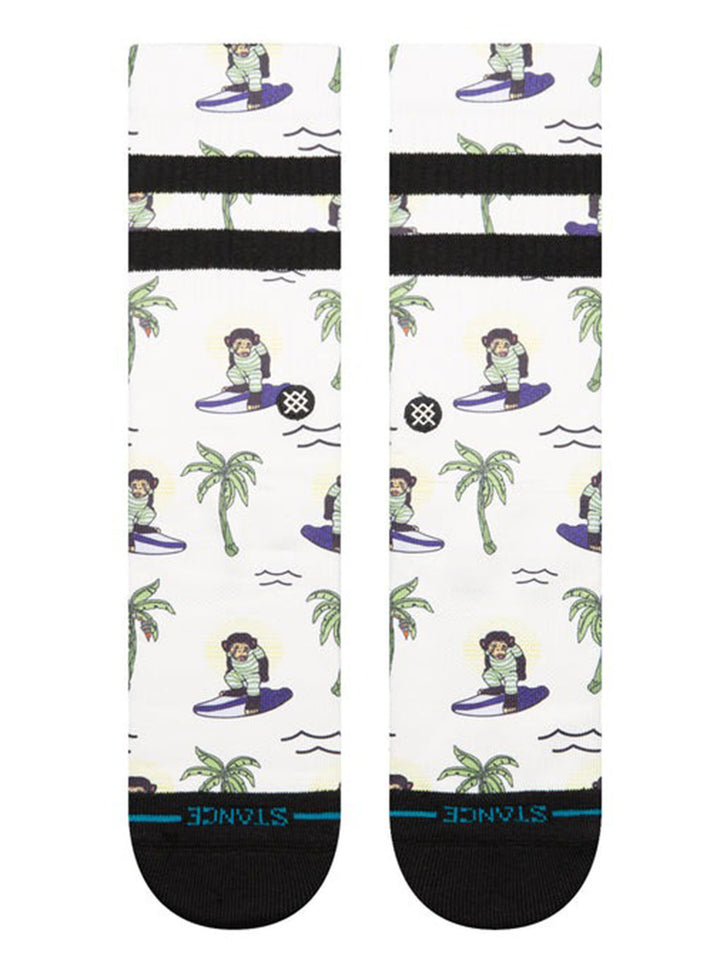 Stance Surfin Monkey Socks - WHITE - Sun Diego Boardshop