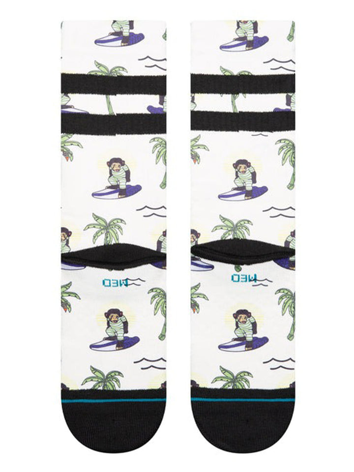 Stance Surfin Monkey Socks - WHITE - Sun Diego Boardshop