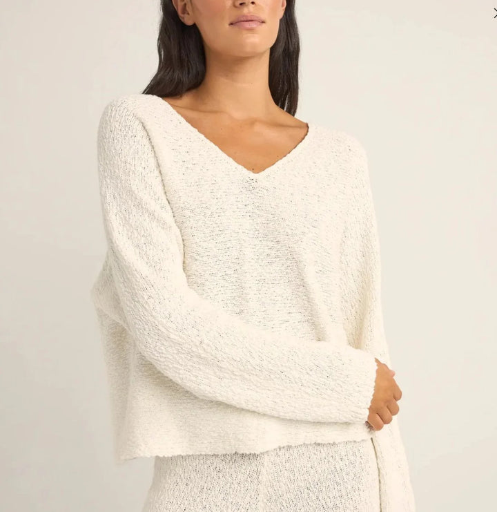 Rhythm Adele Oversized Knit Top - WHITE - Sun Diego Boardshop