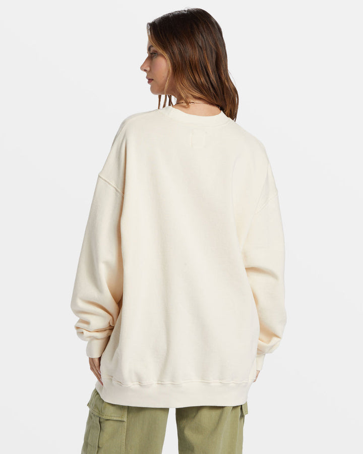 Billabong Ride In Oversized Crewneck Sweatshirt - WHITE CAP 3 - Sun Diego Boardshop