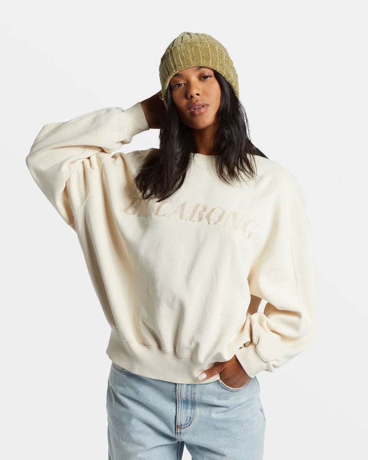 Billabong Palmin Kendal Crewneck Sweatshirt - WHITE CAP - Sun Diego Boardshop