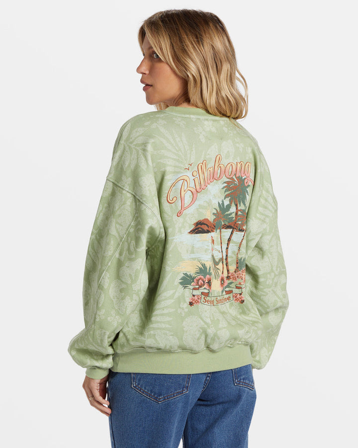 Billabong Off Tropic Kendall Pullover Sweatshirt - WEEPING WILLOW - Sun Diego Boardshop