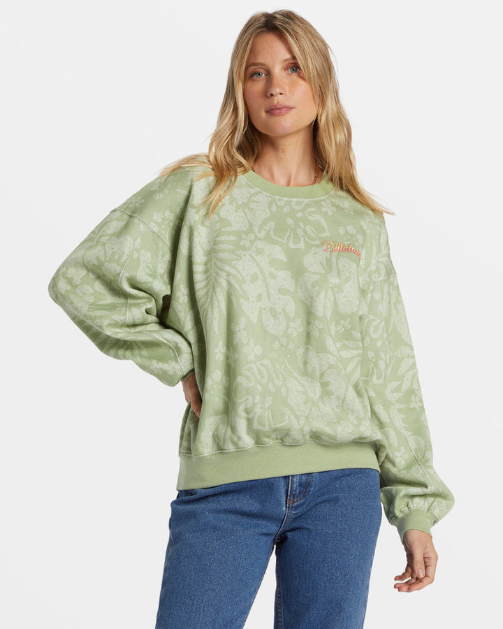 Billabong Off Tropic Kendall Pullover Sweatshirt - WEEPING WILLOW - Sun Diego Boardshop