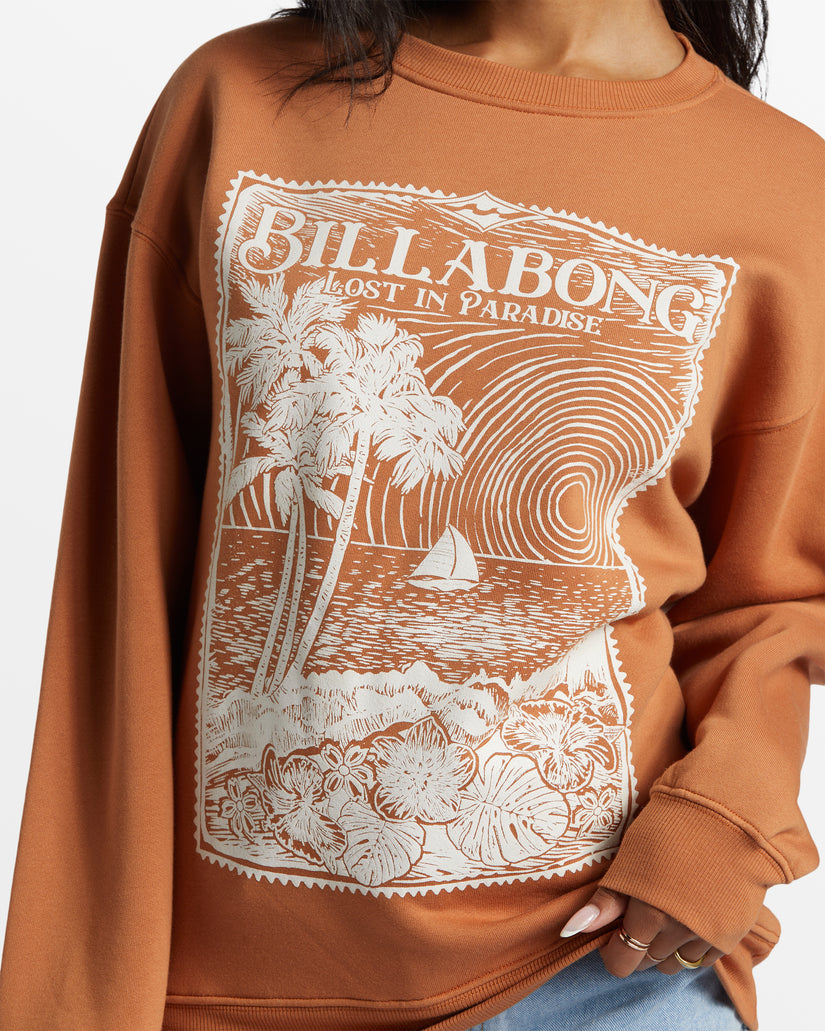 Billabong Paradise Is Here Crew Neck Sweatshirt - TOFFEE - Sun Diego Boardshop