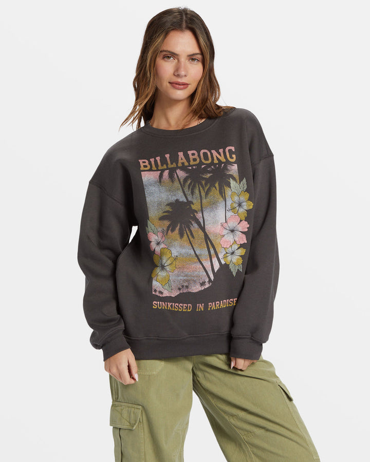 Billabong Sunkissed Paradise Crewneck Sweatshirt - OFF BLACK - Sun Diego Boardshop