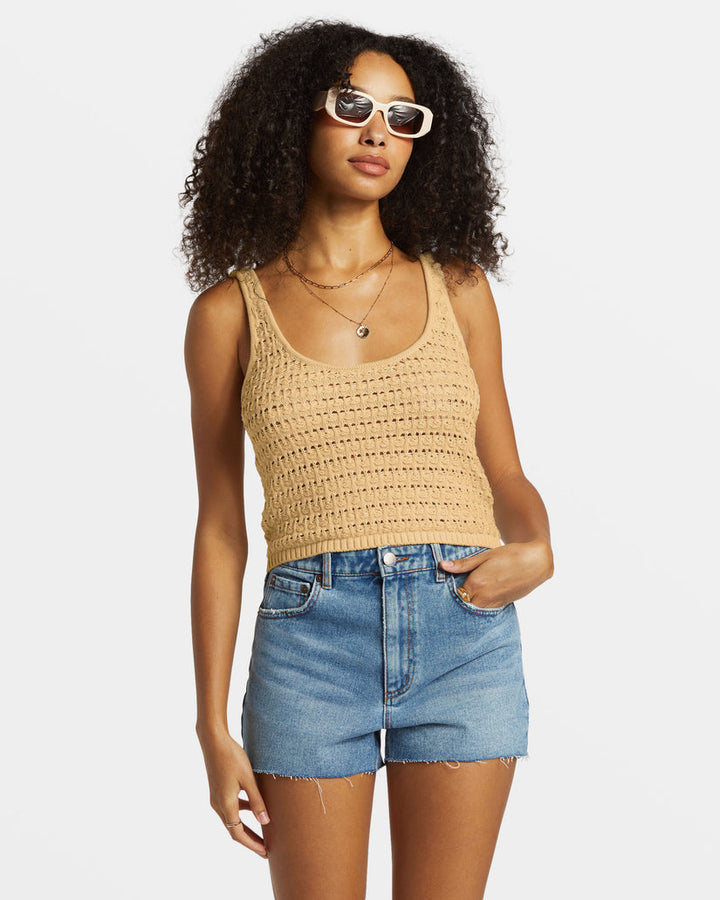 Billabong Hot Shot Crochet Tank Top - HEMP 2 - Sun Diego Boardshop