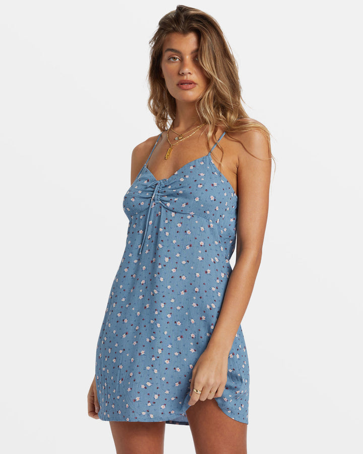 Billabong Sun Chaser Mini Slip Dress - BLUE SHADOW - Sun Diego Boardshop