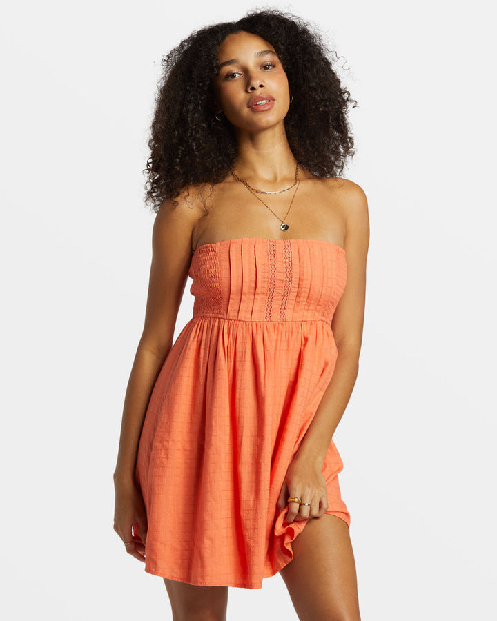 Billabong Summers End Mini Dress - SWEET PAPAYA - Sun Diego Boardshop