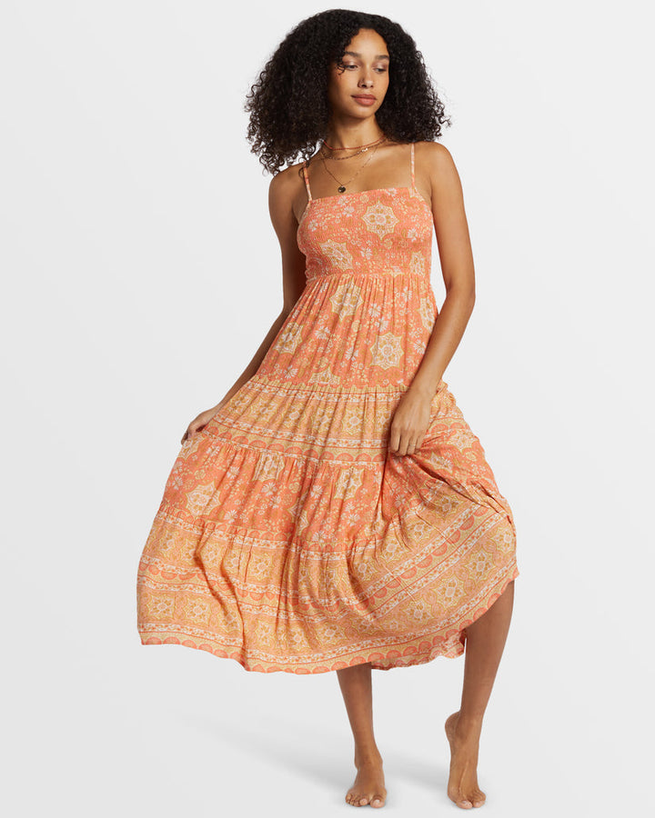 Billabong Dream Space Midi Dress - SWEET PAPAYA - Sun Diego Boardshop