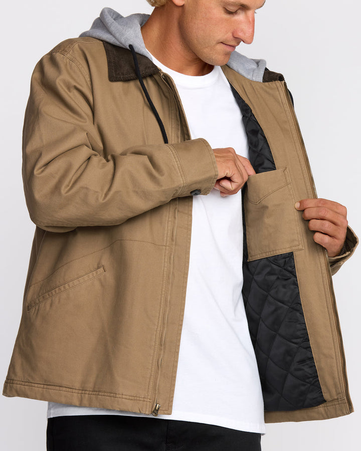 Billabong Barlow Hooded Jacket - Clay