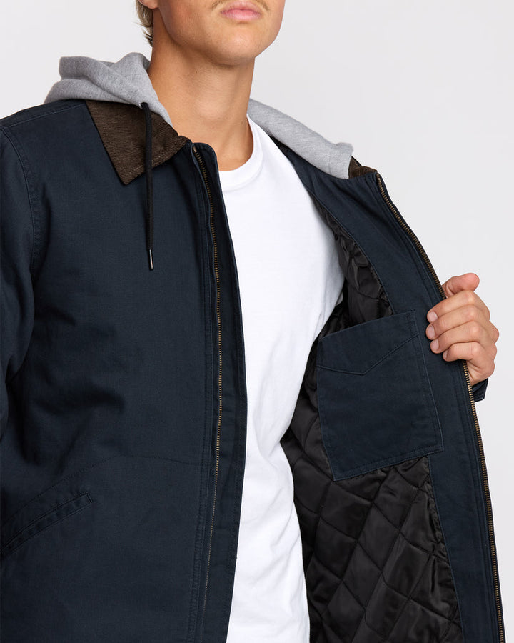 Billabong Barlow Hooded Jacket - Navy