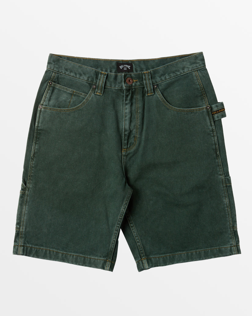 Billabong Bad Dog 21" Workwear Shorts - GREEN OVERDYE - Sun Diego Boardshop