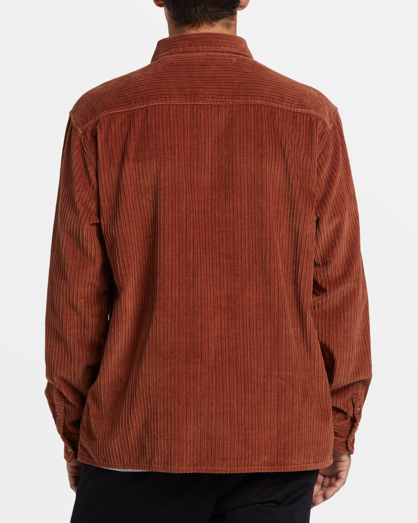 Billabong Bong Days Long Sleeve Cord Shirt - RUST - Sun Diego Boardshop