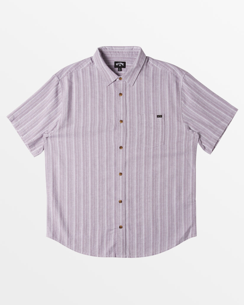 Billabong All Day Stripe Short Sleeve Woven Shirt - GREY VIOLET - Sun Diego Boardshop