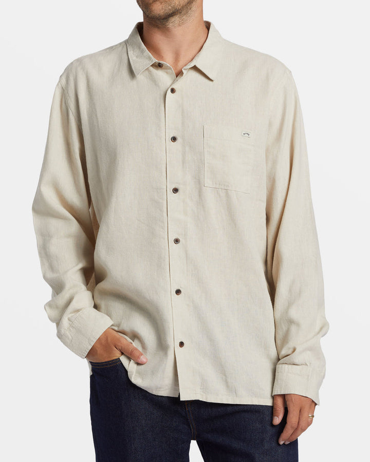 Billabong Ricardo Long Sleeve Shirt - STONE - Sun Diego Boardshop